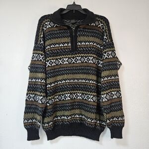 Kesser Women's Alpaca Wool 1/4 Zip Sweater Size M/L Grandpa Sweater